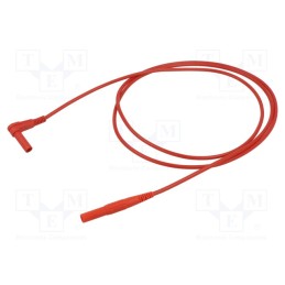 1 pcs x STu00c4UBLI - 66.9006-20022 - Test lead, 19A, banana plug 4mm,angular banana plug 4mm, Len: 2m