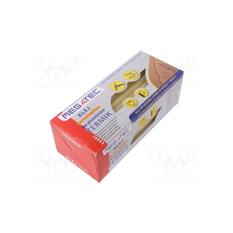 1 pcg x MEGATEC - KKN 1753/0210 - Hot melt glue, Ø: 11mm, yellow, L: 200mm, Bonding: 3÷5s, 50pcs.