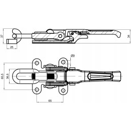 Clip, side lock, security, adjustment, galvanized