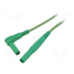 1 pcs x STu00c4UBLI - 66.9006-20025 - Test lead, 19A, banana plug 4mm,angular banana plug 4mm, Len: 2m