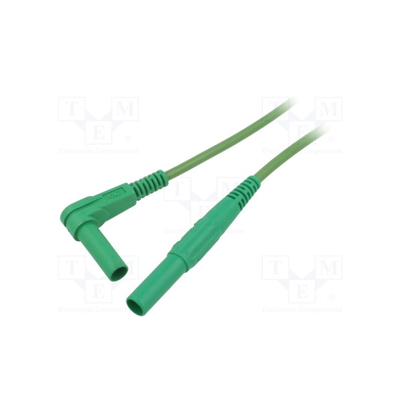 1 pcs x STu00c4UBLI - 66.9006-20025 - Test lead, 19A, banana plug 4mm,angular banana plug 4mm, Len: 2m