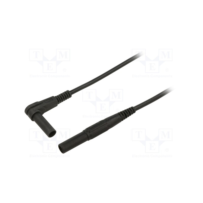 1 pcs x STu00c4UBLI - 66.9006-20021 - Test lead, 19A, banana plug 4mm,angular banana plug 4mm, Len: 2m