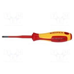 1 pcs x KNIPEX - 98 25 01 SLS - Screwdriver, insulated,slim, PlusMinus cross PZ-type, SL/PZ1
