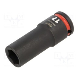1 pcs x Milwaukee - 4932480335 - Socket, 6-angles,socket spanner,impact, HEX 17mm, 1/2', long