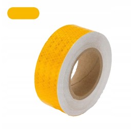 Reflective contour self-adhesive tape 25 meters roll 25m x 5cm yellow