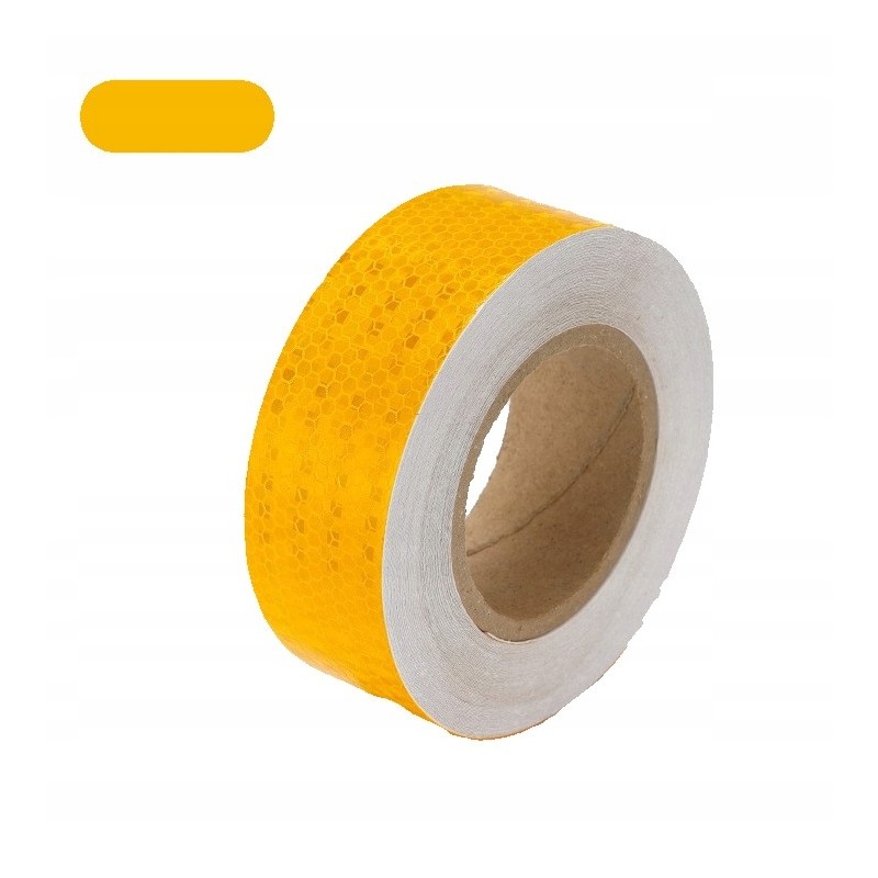 Reflective contour self-adhesive tape 25 meters roll 25m x 5cm yellow