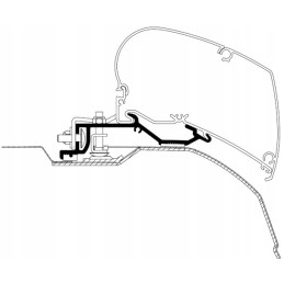 Roof adapter for thule awning 6002 6900 ducato 07