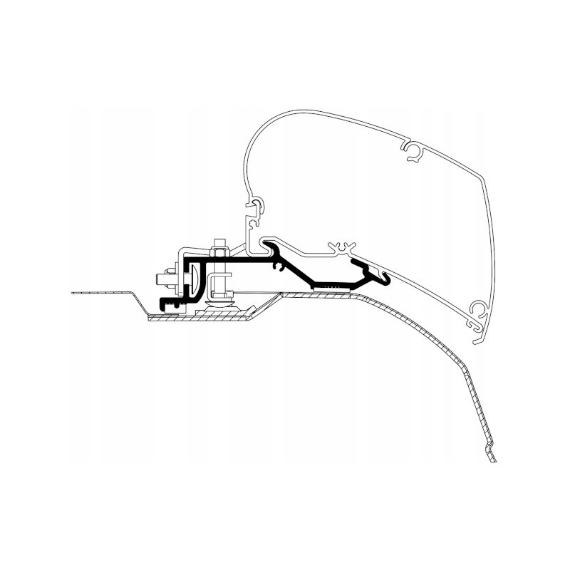 Roof adapter for thule awning 6002 6900 ducato 07