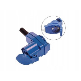 Cee adapter, angled connector with 230v socket, cable