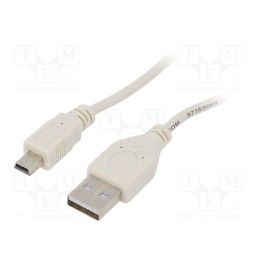 1 pcs x GEMBIRD - CC-USB2-AM5P-3 - Cable, USB 2.0, USB A plug,USB B mini plug, gold-plated, 0.9m
