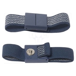 1 pcs x BERNSTEIN - 9-342-1 - Wristband, ESD, blue, press stud male 4mm