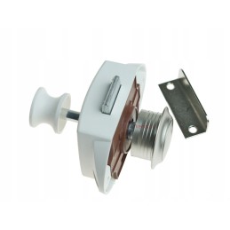 Bathroom lock, toilet, push buttons, silver, double-sided