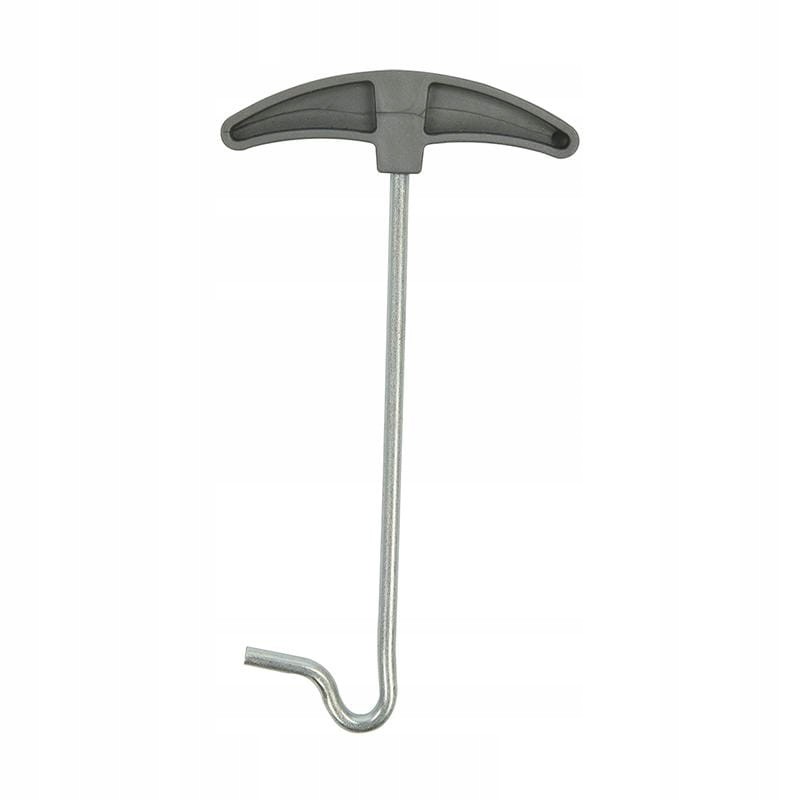 A hook for removing the herrings from the camper