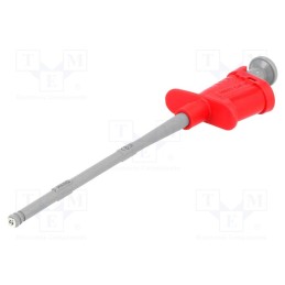 1 pcs x ELECTRO-PJP - 6005-IEC-RT - Clip-on probe, pincers type, 6A, red, Grip capac: max.4.5mm, 1000V