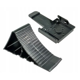 Wheel chock with trailer holder attachment