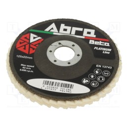 1 pcs x ABRA BETA - 1170104 - Polishing wheel, Ø: 125mm, Øhole: 22.23mm, felt