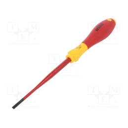 1 pcs x WIHA - 35446 - Screwdriver, insulated,slim, slot, 3,5x0,6mm, Blade length: 100mm