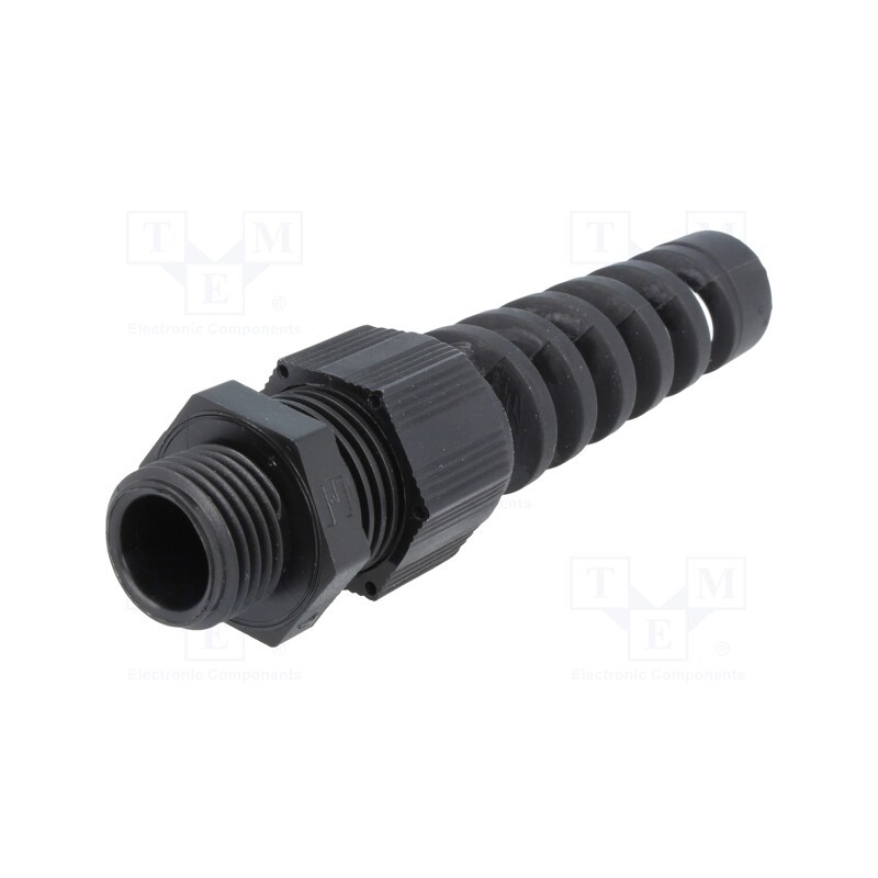 1 pcs x HELUKABEL - HT-K M16 RAL9005 - Cable gland, with strain relief, M16, 1.5, IP68, polyamide, black