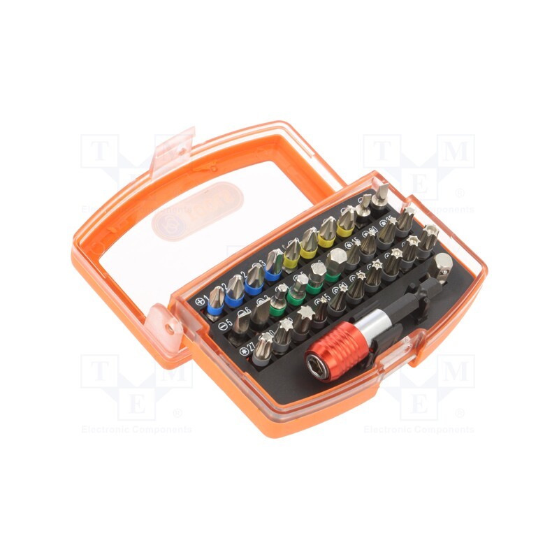 1 set x PG TOOLS - PG32A - Kit: screwdriver bits, Mounting: 1/4' (C6,3mm), bag, 32pcs.