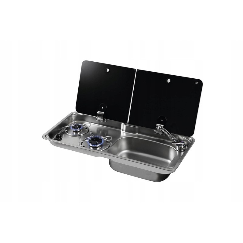 Gas stove with sink, 2 burners