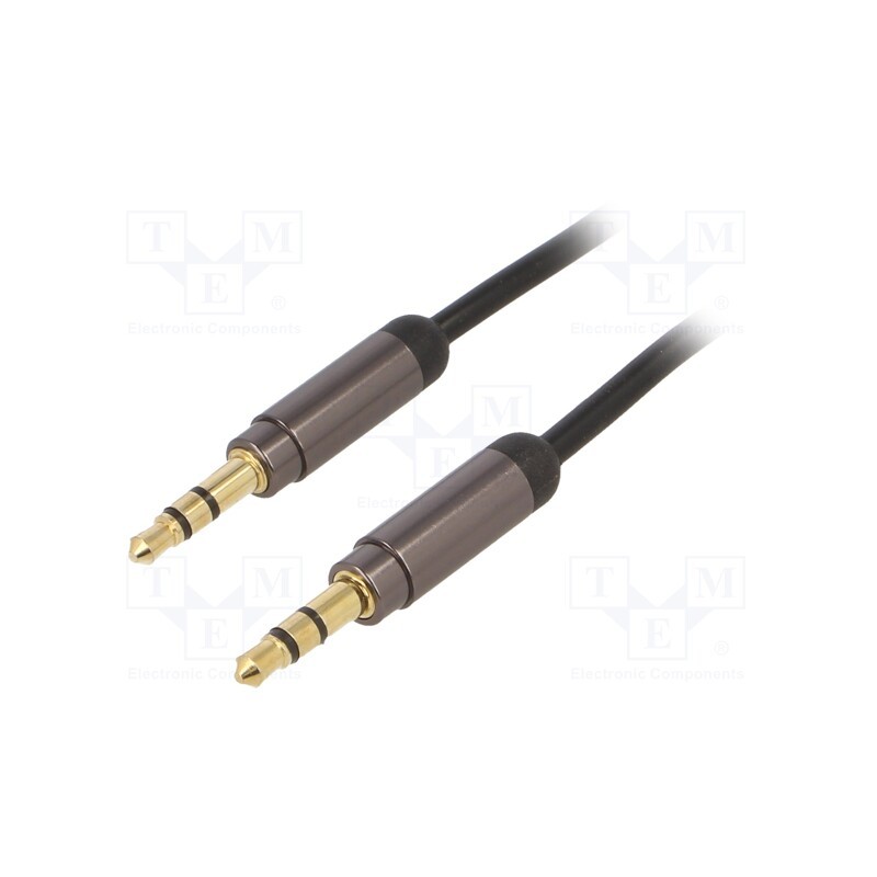1 pcs x GEMBIRD - CCAP-444-6 - Cable, Jack 3.5mm 3pin plug,both sides, 1.8m, black