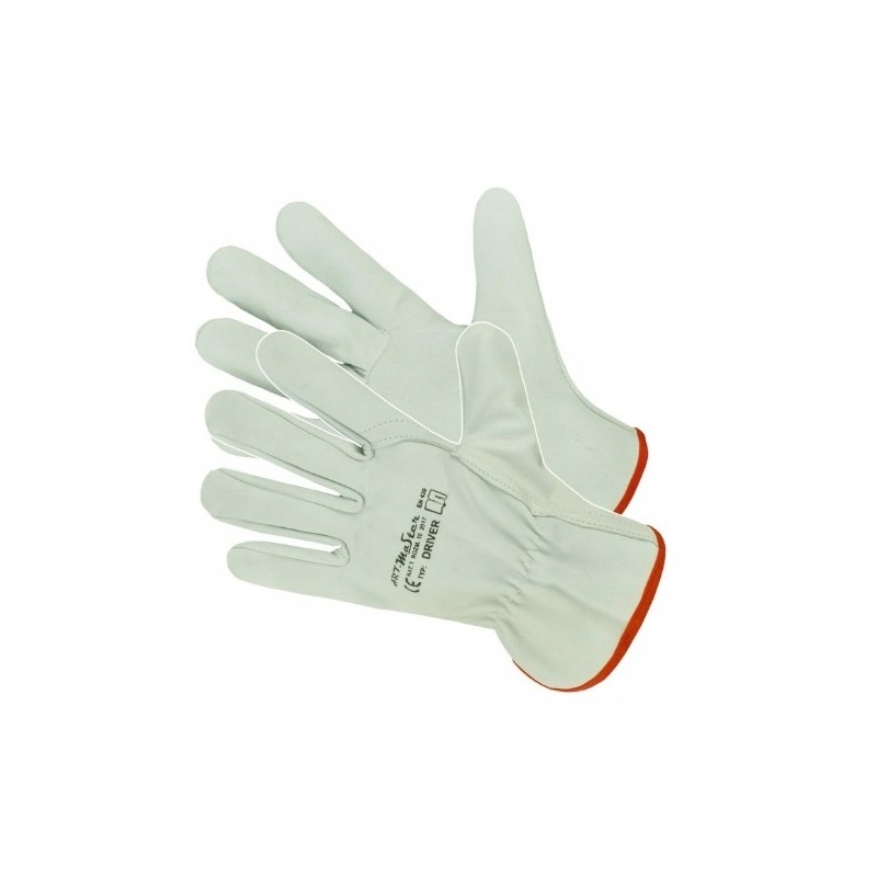 Driver leather work gloves, size 9