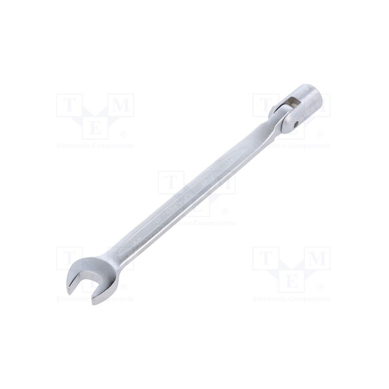 1 pcs x KING TONY - 1020-12 - Wrench, combination swivel head socket,with joint, L: 190mm