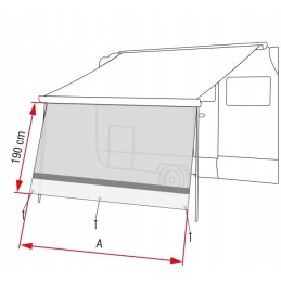 Sun View XL 400 wall for F45 F65 Fiamma awning