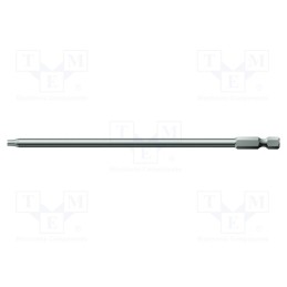 1 pcs x WERA - 5060195001 - Screwdriver bit, Torx®, TX08, Overall len: 152mm
