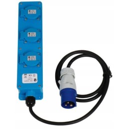 Extension cable on Cee strip x3 schuko, length 1 5 m