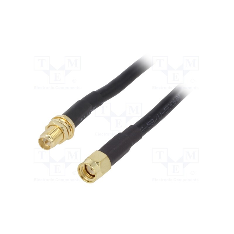 1 pcs x ONTECK - SMA-M/F-OTK1 - Cable, 50Ω, 1m, RP-SMA male,RP-SMA female, black, straight