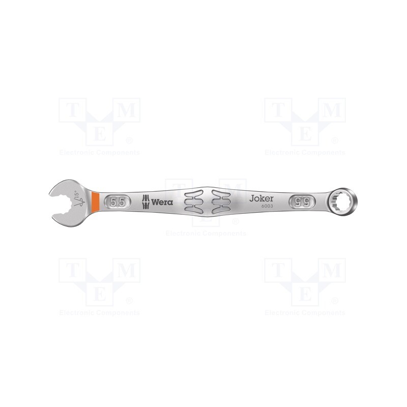 1 pcs x WERA - 5020190001 - Wrench, inch,combination spanner, 5.5mm, steel, Joker 6003