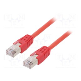 1 pcs x GEMBIRD - PP22-1M/R - Patch cord, F/UTP, 5e, stranded, CCA, PVC, red, 1m, 26AWG, shielded