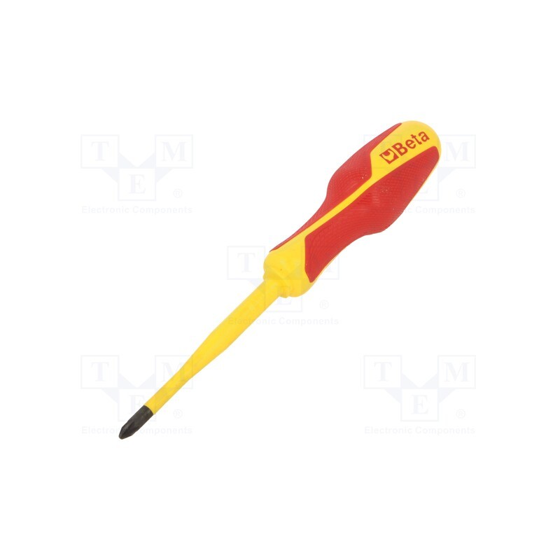 1 pcs x BETA - 12790418 - Screwdriver, insulated,slim, PlusMinus cross PZ-type, SL/PZ2
