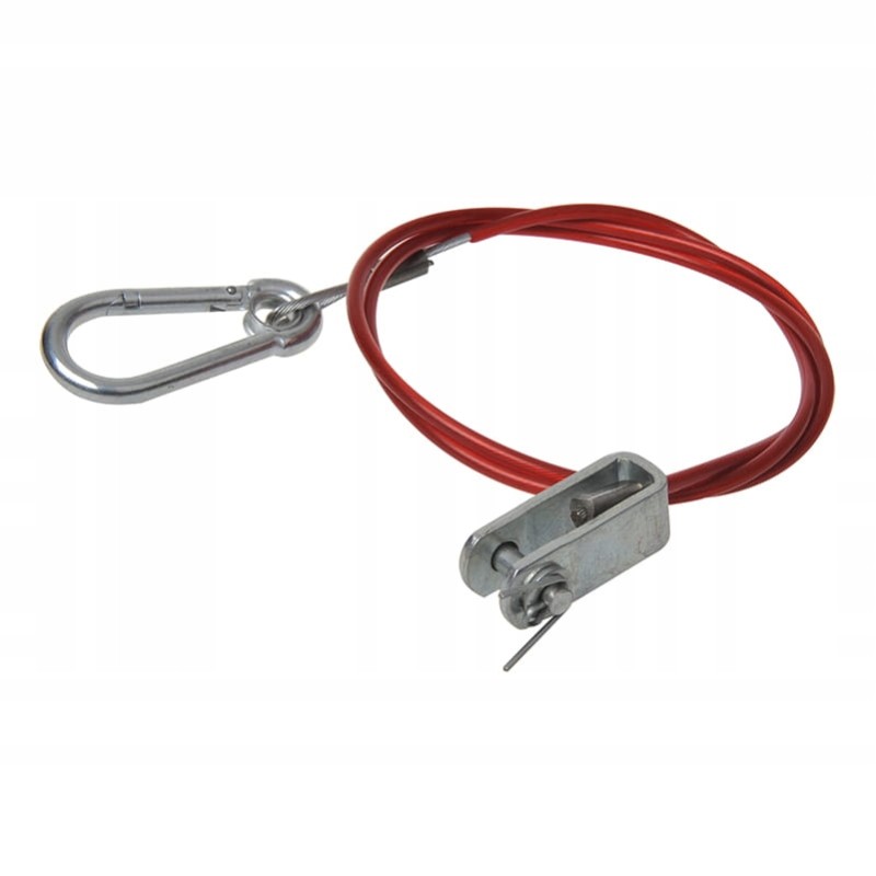 Trailer brake securing cable, skidding hook