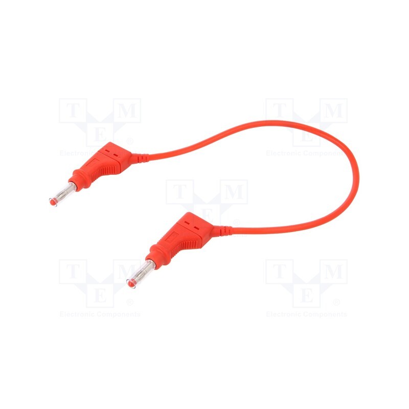 1 pcs x STu00c4UBLI - 66.9407-02522 - Connection cable, 32A, banana plug 4mm,both sides, Len: 0.25m