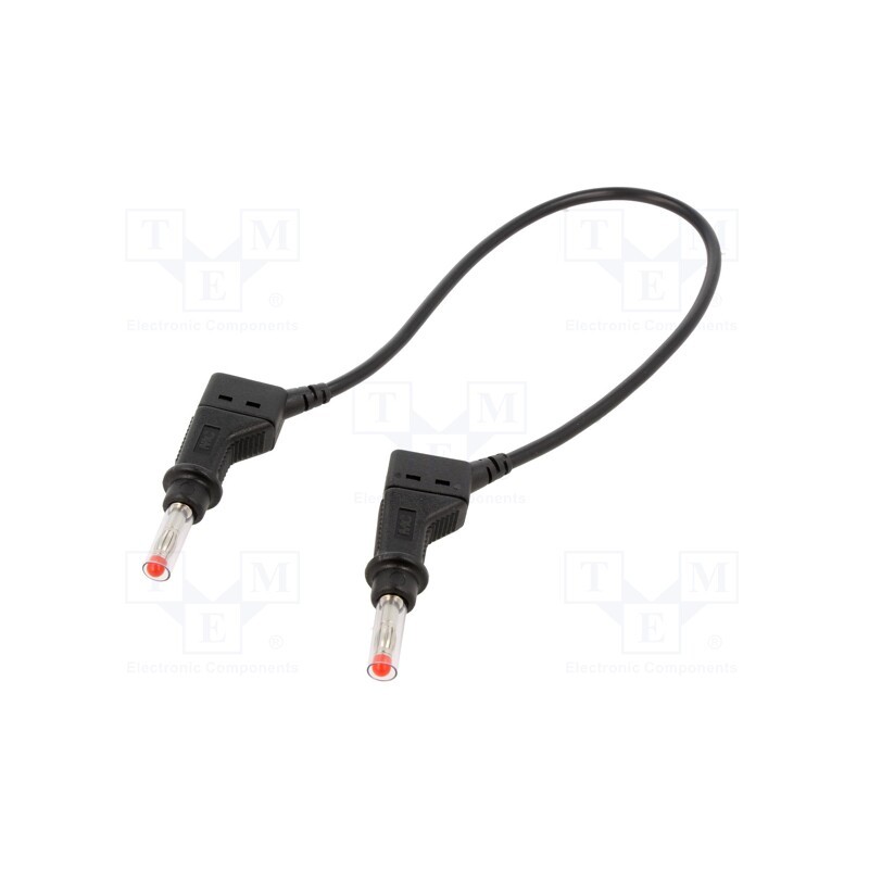 1 pcs x STu00c4UBLI - 66.9407-02521 - Connection cable, 32A, banana plug 4mm,both sides, Len: 0.25m