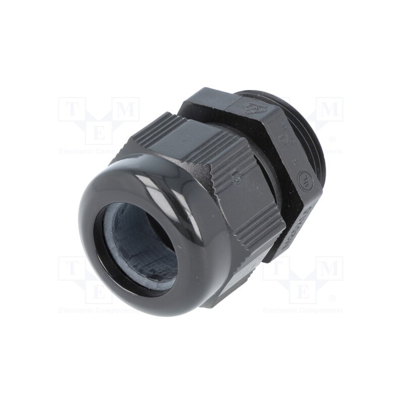 1 pcs x HELUKABEL - HT M25 RAL9005 - Cable gland, M25, 1.5, IP68, polyamide, black, HELUTOP HT-M
