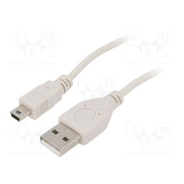 1 pcs x GEMBIRD - CC-USB2-AM5P-6 - Cable, USB 2.0, USB A plug,USB B mini plug, nickel plated, 1.8m