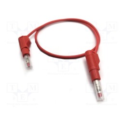 1 pcs x MUELLER ELECTRIC - 22.451-1.5M-2 - Test lead, 32A, banana plug 4mm,both sides, Urated: 600V, red