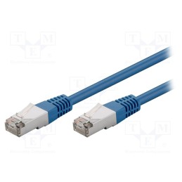 1 pcs x Goobay - 73073 - Patch cord, F/UTP, 5e, stranded, CCA, PVC, blue, 3m, 26AWG, shielded