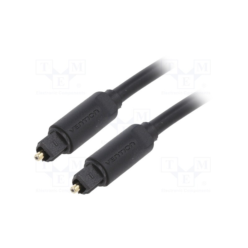1 pcs x VENTION - BAEBH - Cable, Toslink plug,both sides, 2m, Plating: gold-plated, black