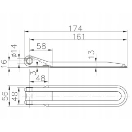 Side hinge for Winterhof trailer side hook