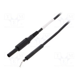 1 pcs x SCHu00dcTZINGER - AL 8322 / ZPK / 1 / 100 / SW - Test lead, 19A, probe tip,banana plug 4mm, Len: 1m, black