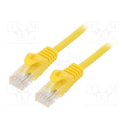 1 pcs x GEMBIRD - PP6U-0.5M/Y - Patch cord, U/UTP, 6, stranded, CCA, PVC, yellow, 0.5m, 26AWG