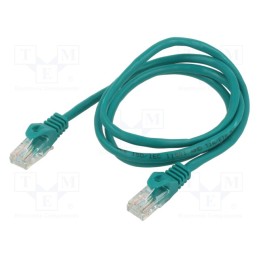 1 pcs x ART - KABSI AL-OEM-300G - Patch cord, U/UTP, 5e, CCA, green, 1m, RJ45 plug,both sides, 26AWG