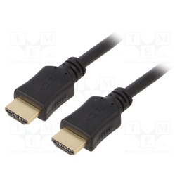 1 pcs x GEMBIRD - CC-HDMI4L-1M - Cable, HDMI 2.0, HDMI plug,both sides, PVC, 1m, black, 30AWG