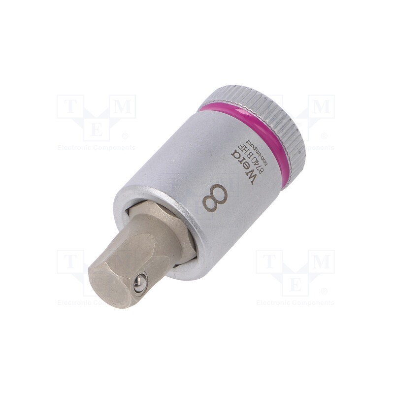 1 pcs x WERA - 5003039001 - Socket, Hex Plus key,socket spanner, HEX 8mm, 3/8', 38.5mm