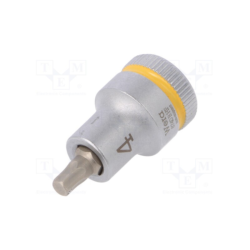 1 pcs x WERA - 5003031001 - Socket, Hex Plus key,socket spanner, HEX 4mm, 3/8', 35mm, Zyklop