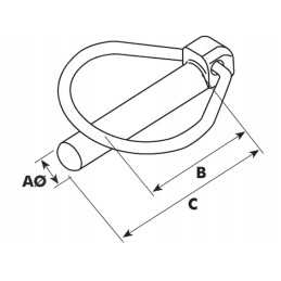 Pin oe8mm x 44 5mm sparex